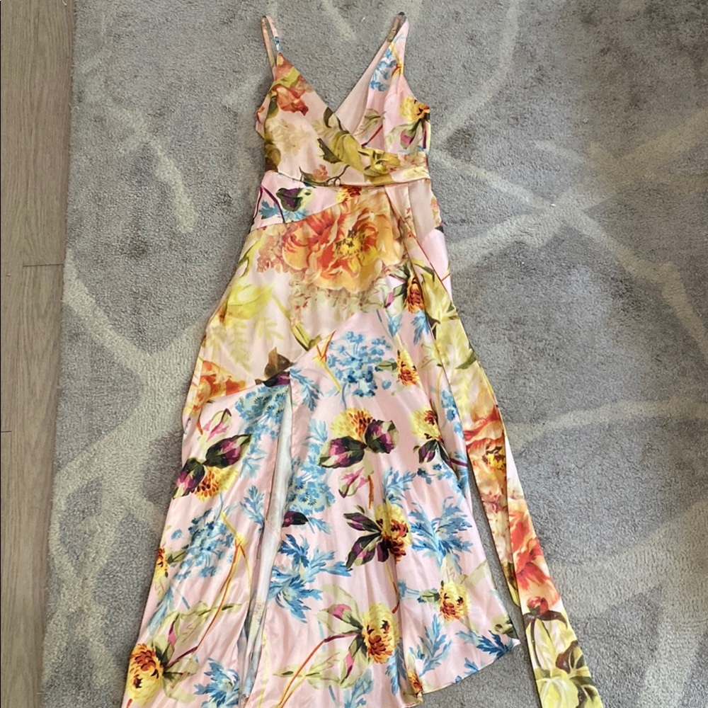 ASOS Orange and Blue Sleeveless Maxi Dress